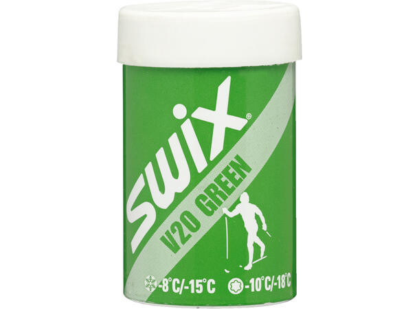 Swix V20 Green Hardwax-8/-15C , 45g Kald festevoks